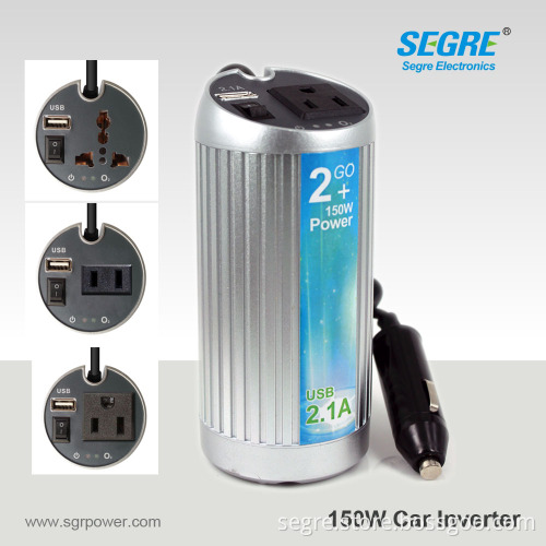 12v to 220v 150w cup shape inverter with USB 2.1A oxygen bar